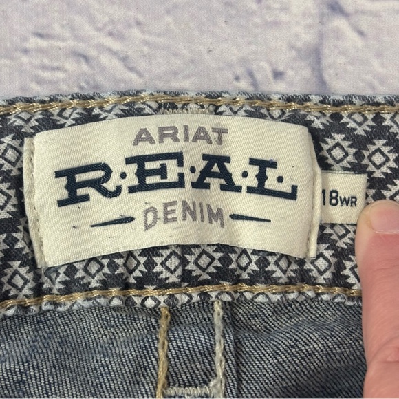 Ariat Women's 34R R.E.A.L. Mid Rise Entwined Boot Cut Jeans Western Cowgirl - Picture 12 of 14